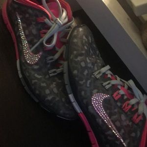 Nike cheetah size 7 w/rhinestones